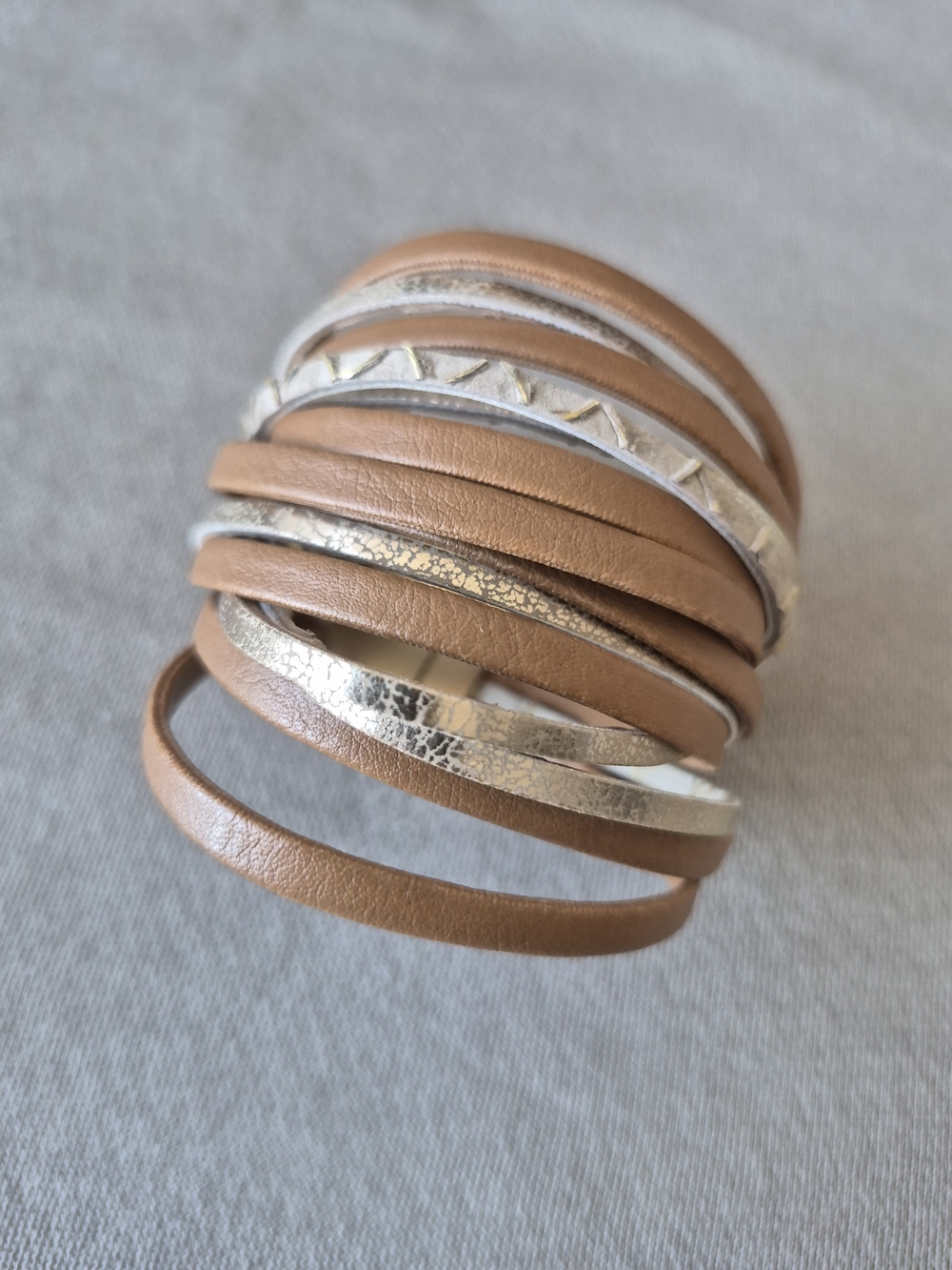 Brown Leather Wrap Bracelet with Silver Accents
